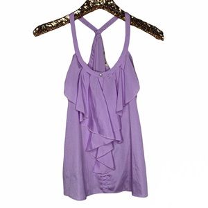 Buddy Love Ruffled Front Tank in Lilac Purple